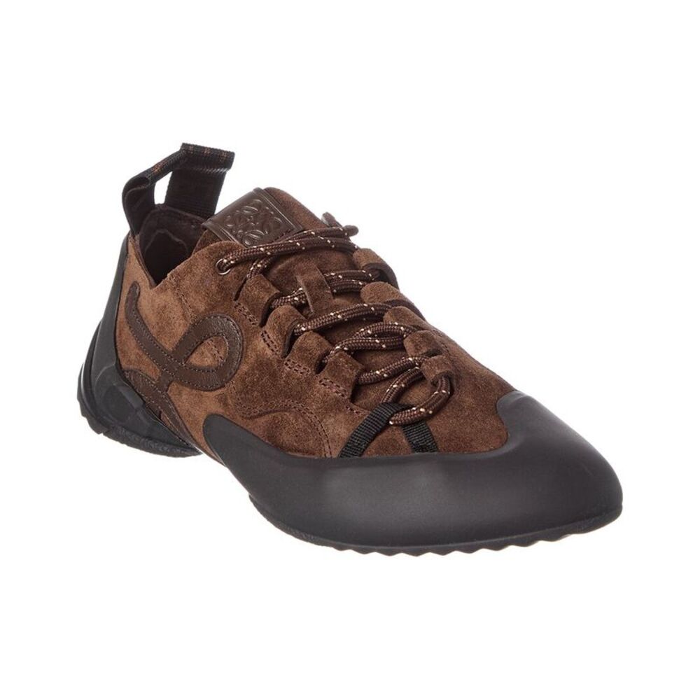 Loewe Logo Suede Sneaker, Brown